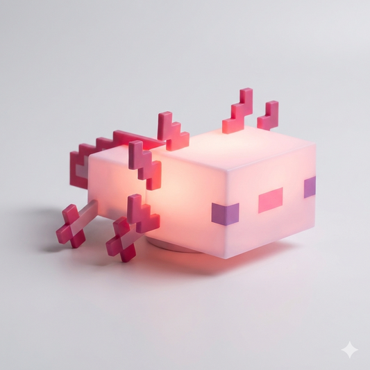 Lampe Axolotl - Thème Minecraft